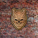 Archivo Vectorial de Arte de Pared Calavera Oni Cyberpunk