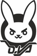 Vector del Logo del Conejo de D.Va para Corte Láser y CNC