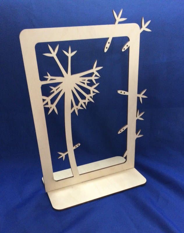 Dandelion Flower Tabletop Stand Laser Cut Vector File