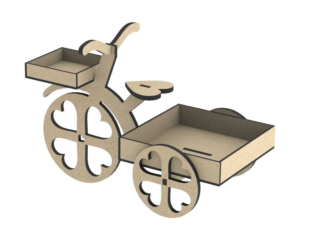 Decorative Bicycle Flower Stand Laser Cut Vector File