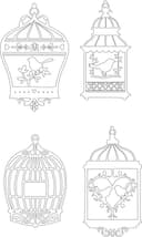 Decorative Bird Cage Vector Set for Laser Cutting SVG DXF