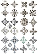 Decorative Floral Ornament Set Vector for Laser Cutting
