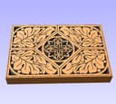 Decorative Floral Panel Vector Design DXF File