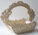 Decorative Flower Basket Laser Cut Vector Plan (SVG, DXF)