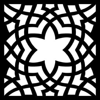 Decorative Geometric Flower Jali Pattern Vector SVG File