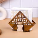 Porta-Guardanapo Geométrico Decorativo com Suporte de Palito