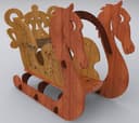 Arquivo Vetor Corte a Laser Trenó de Cavalo 3D