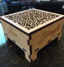 Decorative Keepsake Box with Intricate Laser Cut Lid Vector