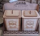 Decorative Kitchen Spice Container Set Laser Cut Vector File