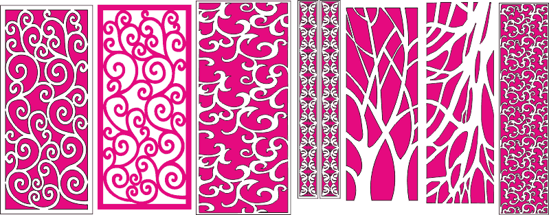 Decorative Laser Cut Screen Panels Collection - Free Vector CDR