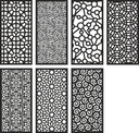 Decorative Laser Cut Screen Panels Collection Vector File