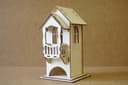 Mini Casa de Té Decorativa con Balcón Archivo Laser Cut