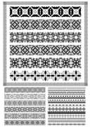 Conjunto de Vetores de Bordas Ornamentais Decorativas (SVG, DXF, CDR)