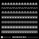 Vetores de Bordas Ornamentais Decorativas DXF SVG