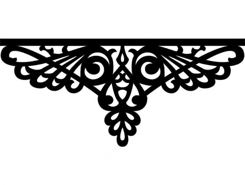 Decorative Ornamental Corner Bracket Vector File DXF