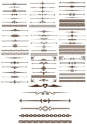 Coleção de Divisores e Bordas Ornamentais Vetor Grátis