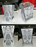 Macetero Decorativo con Soporte para Corte Láser Vector DXF