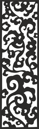 Decorative Ornate Screen Panel Vector DXF Design