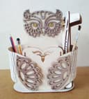 Organizador de Mesa Coruja Decorativa Arquivo Vetorial