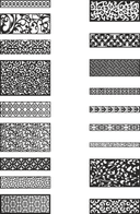 Coleção de Painéis Decorativos de Divisória Laser Cut Vetor