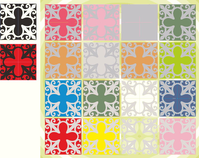 Decorative Quatrefoil Tile Laser Cut Pattern Vector