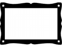 Marco Rectangular Decorativo con Estrellas Diseño Vectorial DXF