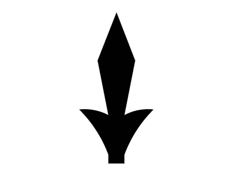 Decorative Spear Finial Vector Design DXF File