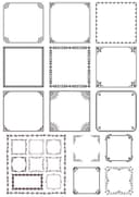 Decorative Square Frames and Vintage Borders Vector Set (DXF, CDR)