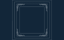 Decorative Square Picture Frame Vector DXF File