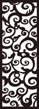 Panel Decorativo con Patrón de Volutas DXF para Laser