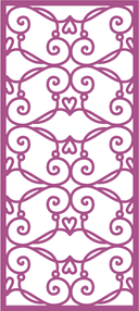 Decorative Swirl Scrollwork Panel Vector for Laser Cutting