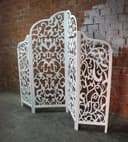 Decorative Three-Panel Folding Room Divider Laser Cut Vector