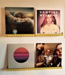 Estante de Pared Decorativa para Discos de Vinilo Archivo Vector