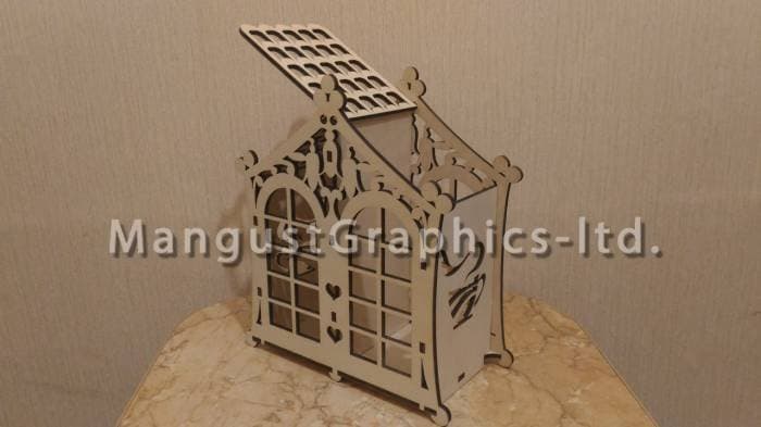 Decorative Wooden Tea House Laser Cut Vector File