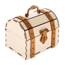 Decorative Wooden Treasure Chest Laser Cut 3D Puzzle Vector