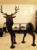 Deer Shaped Bookshelf 3D Puzzle Vector File for Laser Cutting