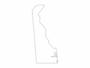 Archivo Vectorial de Contorno del Mapa del Estado de Delaware