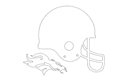 Archivo DXF Vector Casco de Fútbol Americano Denver Broncos