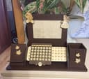 Desktop Calendar Organizer with Pen Holder Laser Cut Vector