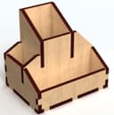 Organizador de Mesa Porta-Canetas Arquivo Laser Cut (DXF, SVG, CDR)