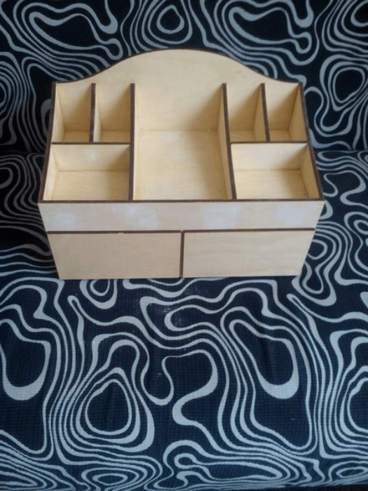 Desktop Organizer with Drawers Laser Cut Vector Plan
