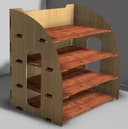 Projeto de Organizador de Papel de Mesa para Corte a Laser