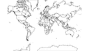 Mapa Mundi Detallado en Vector para Corte Láser DXF