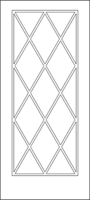 Diseño de Panel de Puerta con Patrón de Diamante - DXF/DWG Gratis