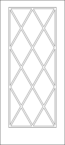Diamond Pattern Door Panel Vector Design - Free DXF/DWG