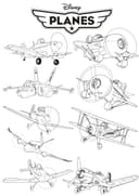 Disney Planes Characters Vector Line Art for CNC