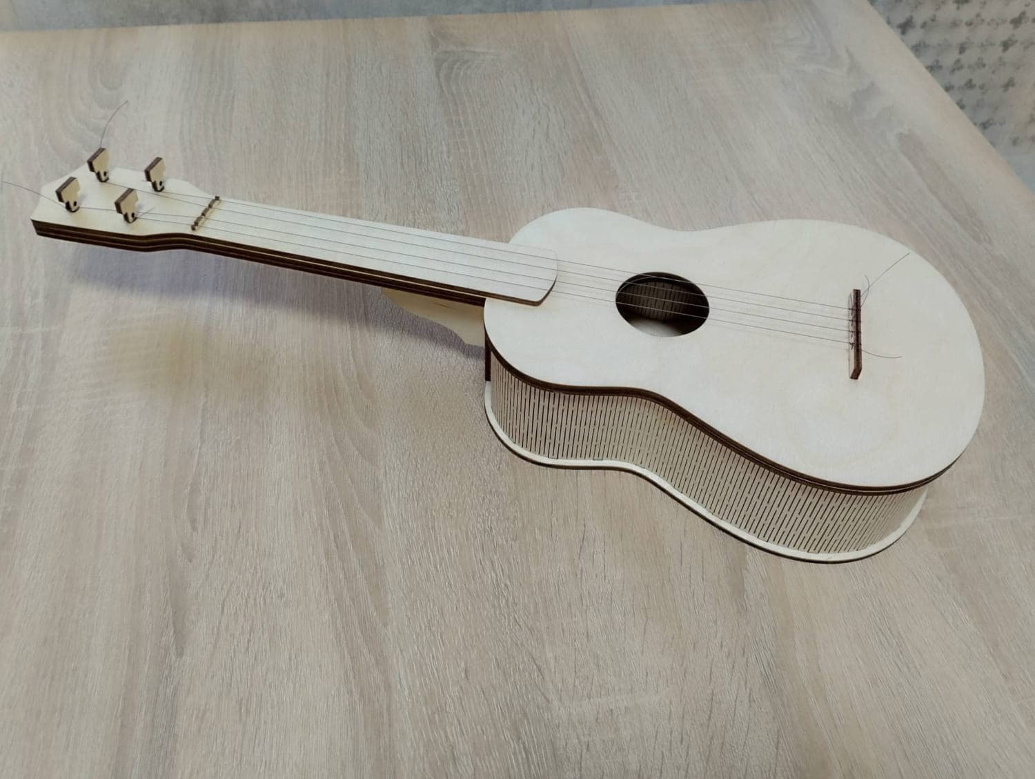 DIY Laser Cut Ukulele 3D Puzzle Vector File