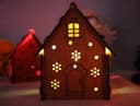 DIY Laser Cut Wooden Christmas House Lamp Vector File
