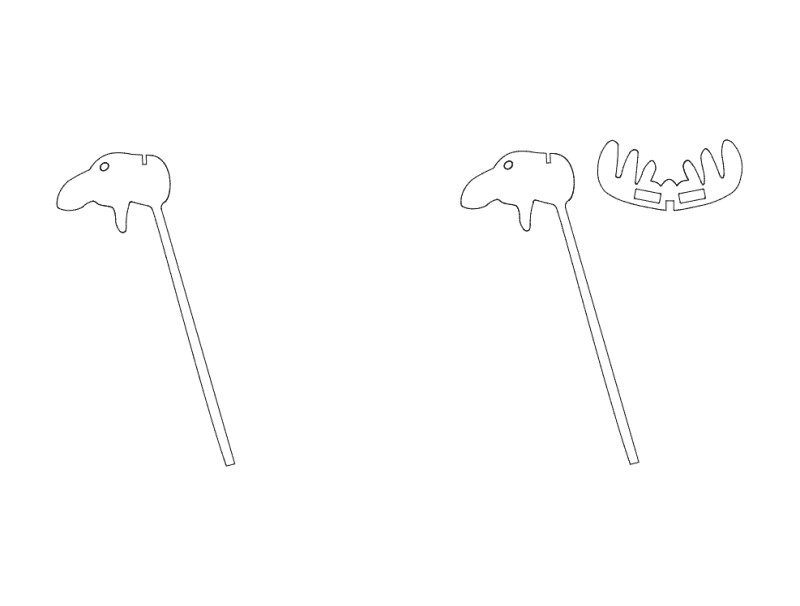 DIY Moose Hobby Horse Vector File for Laser Cutting