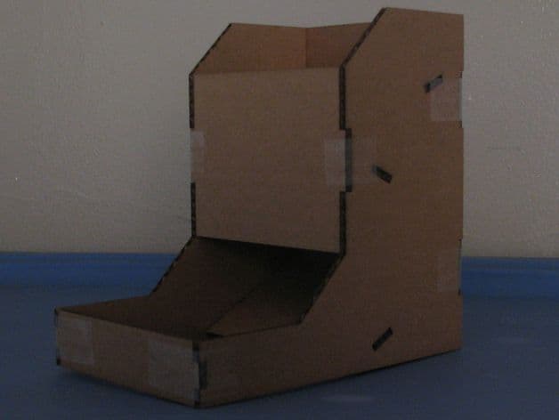 DIY Tabletop Dice Tower Laser Cut Vector Plan (DXF)